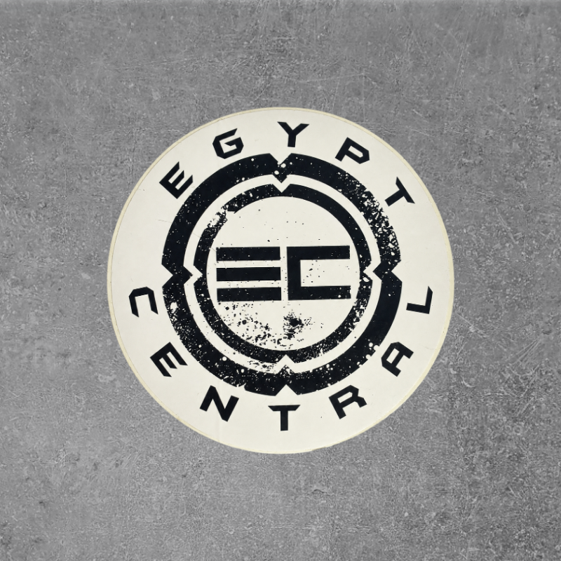 White/Black Classic Logo Sticker